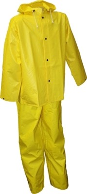 Tingley S56307 FR 3-Piece Yellow DuraScrim Double Coated PVC On Polyester Rain Suit