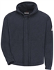 Bulwark SMH6 Navy Zipper Front Fleece Hooded Nomex Sweatshirt