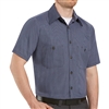 Red Kap SP20 Men's Micro-Check Short Sleeve Uniform Shirt
