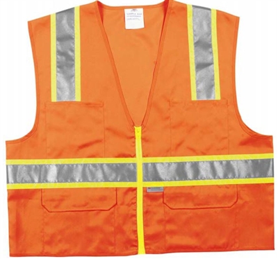 MCR SURVO Fluorescent Orange Luminator Vest