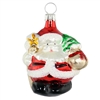 German Blown Glass Red Plump Santa