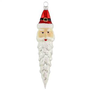 Authentic German Blown Glass Santa Face Cone