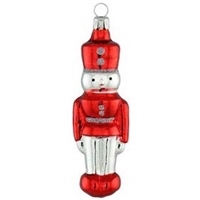 Red Silver Nutcracker Ornament From Germany