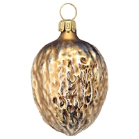 Gold / Bronze Whole Nut Ornament From Germany