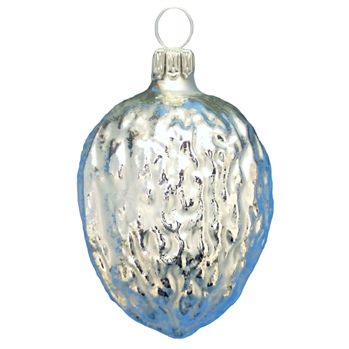 Silver Whole Nut Ornament From Germany