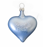 Baby Boy's First Christmas Blue Heart