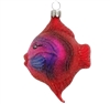 German Blown Glass Red Angel Fish With Frost Finish
