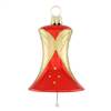 Red Christmas Bell With Gold Leaf