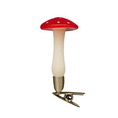 German Clip-On Mushroom Ornament