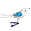 German Mini Clip-On Ice White & Blue Bird