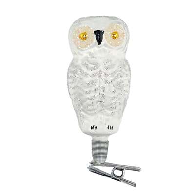 Clip-On White Owl