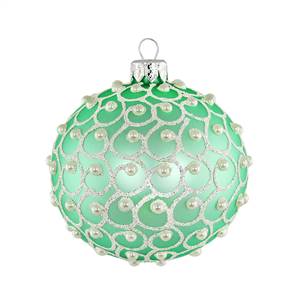 8cm Mint Green & White Ball