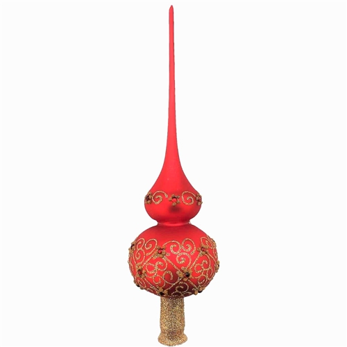 Zara Red Matt Tree Tree Topper Finial