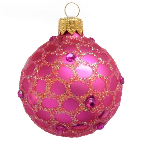 8cm Amelie Pink / Fuschia Matt Ball