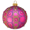 8cm Nina Pink Purple Green Swirls Ball Fuchsia