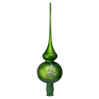 Apple Green Merry Christmas Series Tree Topper Finial