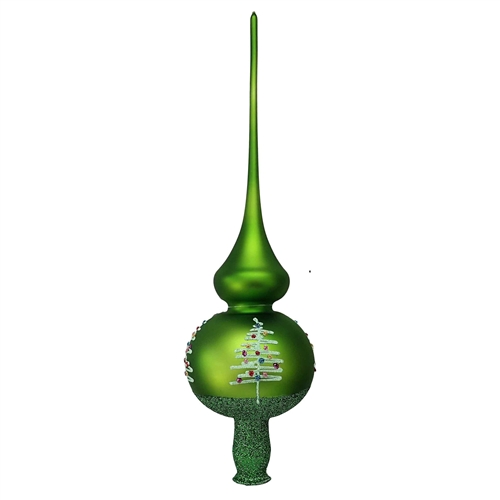 Apple Green Merry Christmas Series Tree Topper Finial
