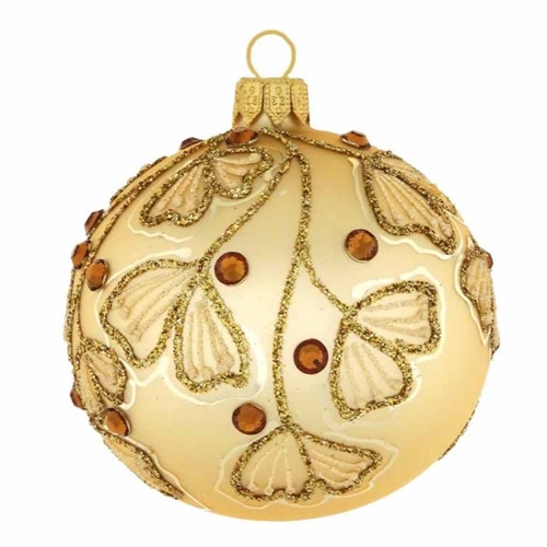 6cm Gingko Series Champagne Ball