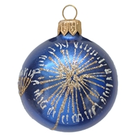 6cm Metallic Blue Gold Dandelion Blume Ball