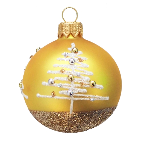 6cm Ball Merry Christmas! Gold