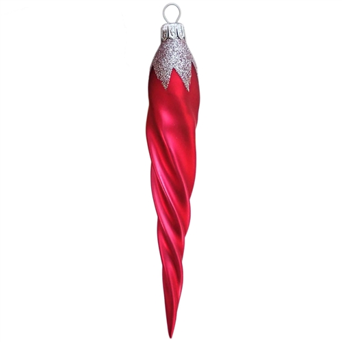 b Fuchsia Icicle With Silver Glitter Top Red Pink