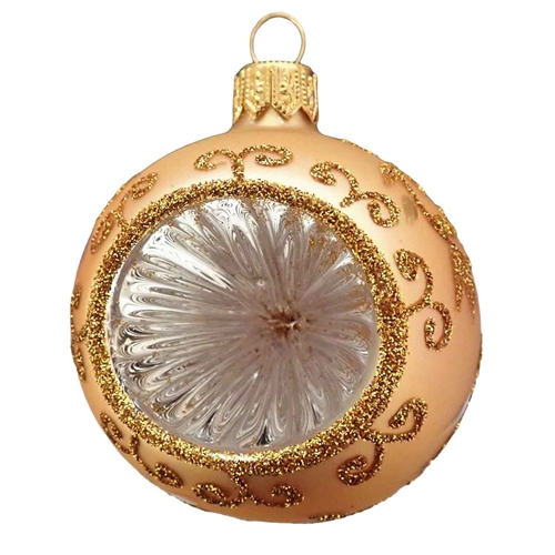 8cm Inka Gold Reflector Ball Delight Style