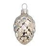 Silver w/Silver Glitter Pine Cone Ornament