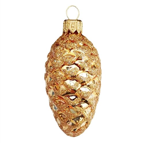 Gold Pine Cone With Gold Glitter