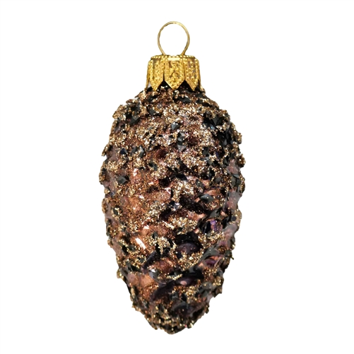 Brown & Gold Pine Cone Ornament