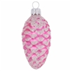 Light Pink & Silver Glitter Pine Cone Ornament