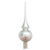 European White Silver Delights Tree Topper Finial