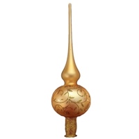 a European Inka Gold Delights Tree Topper Finial 8cm Ball