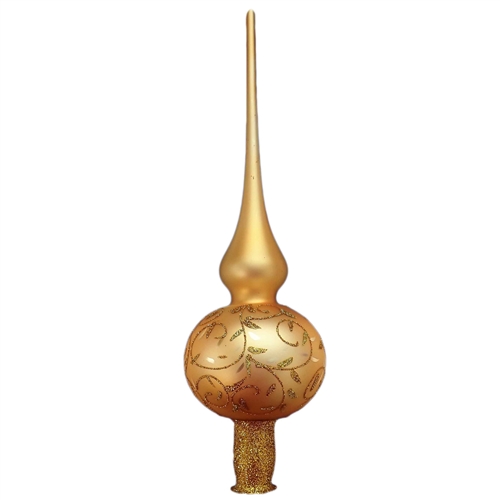 a European Inka Gold Delights Tree Topper Finial 8cm Ball