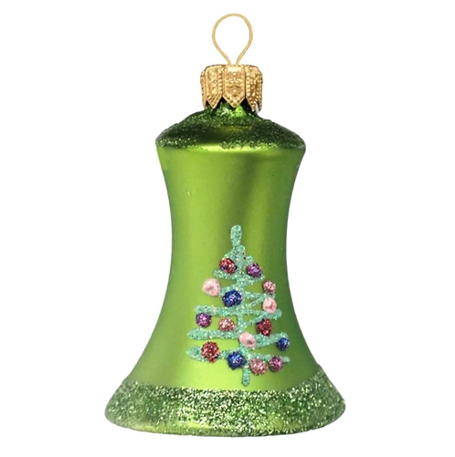 Merry Christmas Apple Green Bell