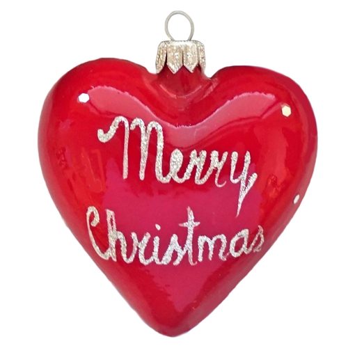 Euro Red Merry Christmas Heart