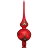 Mistletoe & Holly Red Satin Tree Topper Finial