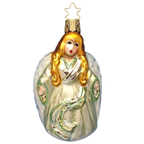 Inge Glas Be Blessed Angel Green Dress / Gold Hair