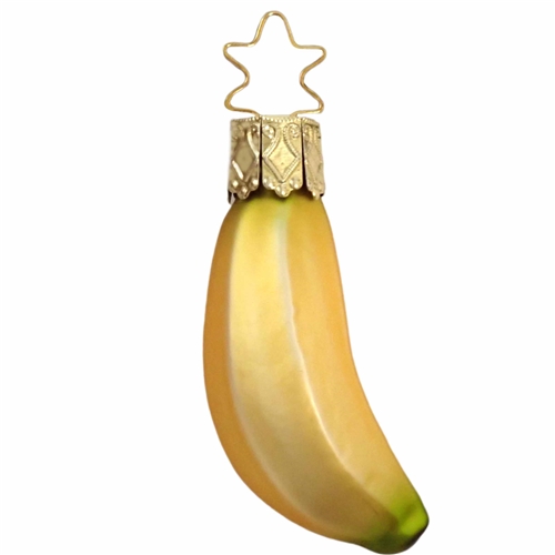 Inge Glas Mini Banana  Feather Tree Ornament