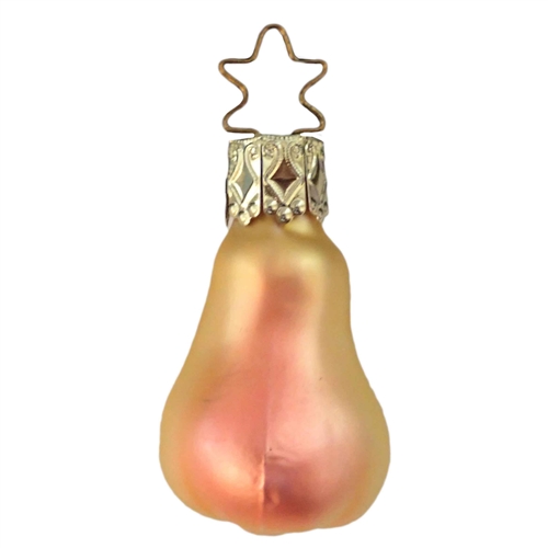 Inge Glas Mini Pear Feather Tree Ornament