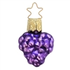 Inge Glas Mini Purple Grapes Feather Tree Ornament