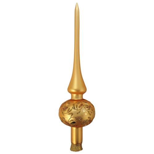 b European Inka Gold Delights Tree Topper Finial 6cm Ball