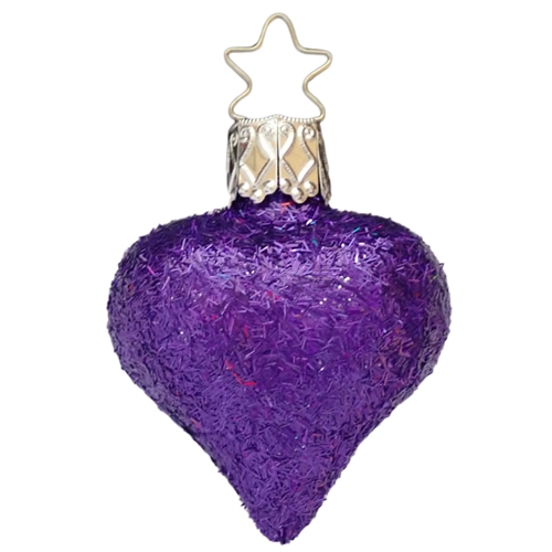 Inge Glas Purple Textured Heart