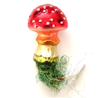 Inge Glas Clip-On Mushroom w/Faux Moss