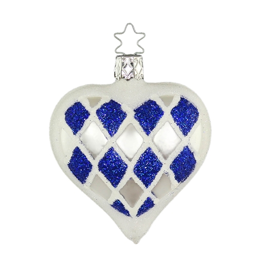 Inge Glas Blue and White Heart