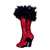 Inge Glas Red Boot with Black Fur