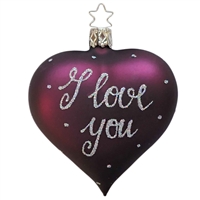 Inge Glas I Love You Heart Purple Plum