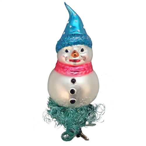 Inge Glas Freddy Frost Blue & White Snowman