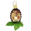 Inge Glas Small Hedgehog On Leaf W/ Swarovski Element Ornament