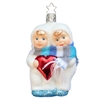 Inge Glas Snow Girls W/Haindpainted Faces = A Warming Heart