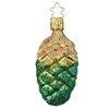 Inge Glas Green & Gold Pine Cone